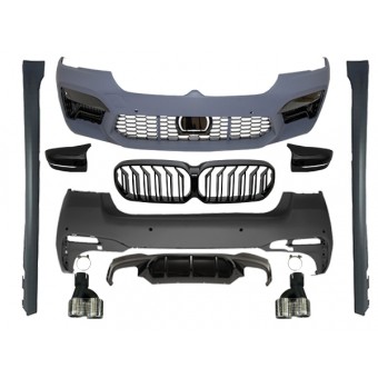 Gövde Kiti G30-LCI PDCli:Ön/Arka PMAlı ACCli Araç <OO-OO> Egz.Uçlu Mrşp-li Panj-lu Ayna Kapakları -///M5-STYLE- 2020-23